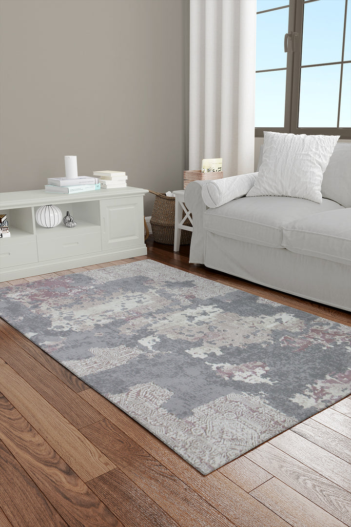 Turkish Modern Festival - 3.9 x 5.9 FT - Gray - Superior Comfort, Modern Style Accent Rugs