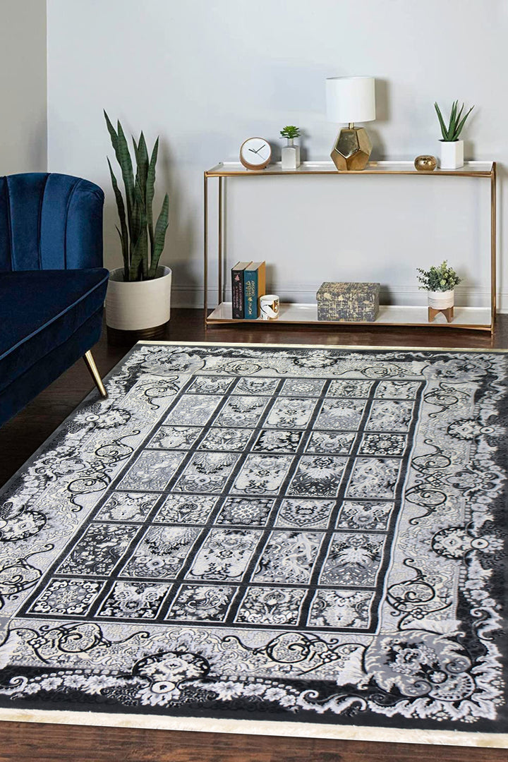 <p>Turkish Modern <strong>Farsh-E-Iran Rug</strong>  - White - 6.5 x 9.5 FT</p>