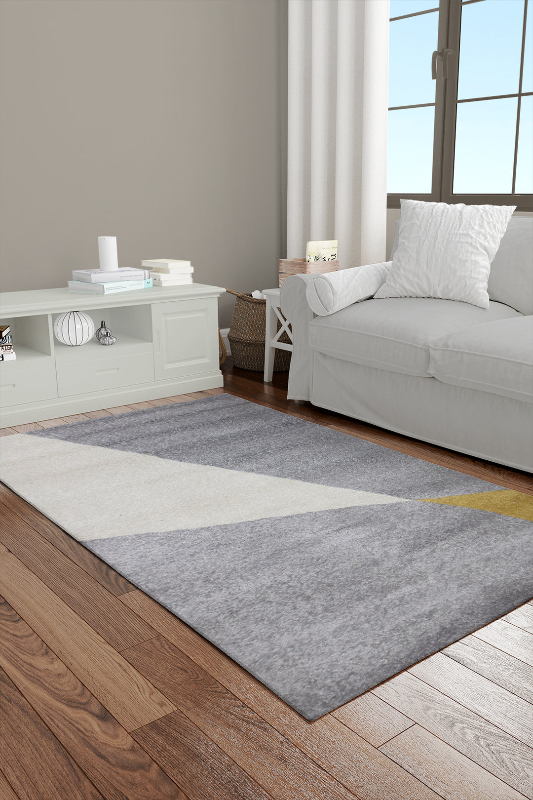 Turkish Modern Festival WD Rug - 2.3 x 4.6 FT - Gray - Luxurious Woven Masterpiece 50% Off!