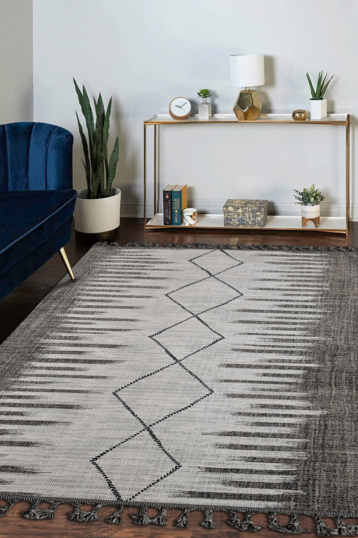 Turkish Modern - Festival-Wd Rug  - 5.2 X 7.5 Ft  - Gray -  Superior Comfort, Modern Style Accent Rug