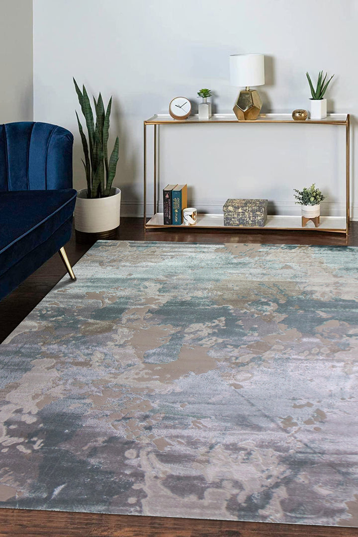 Turkish Matrix Rug - 6.6 x 9.5 FT - Contemporary Abstract Elegance with Premium Quality