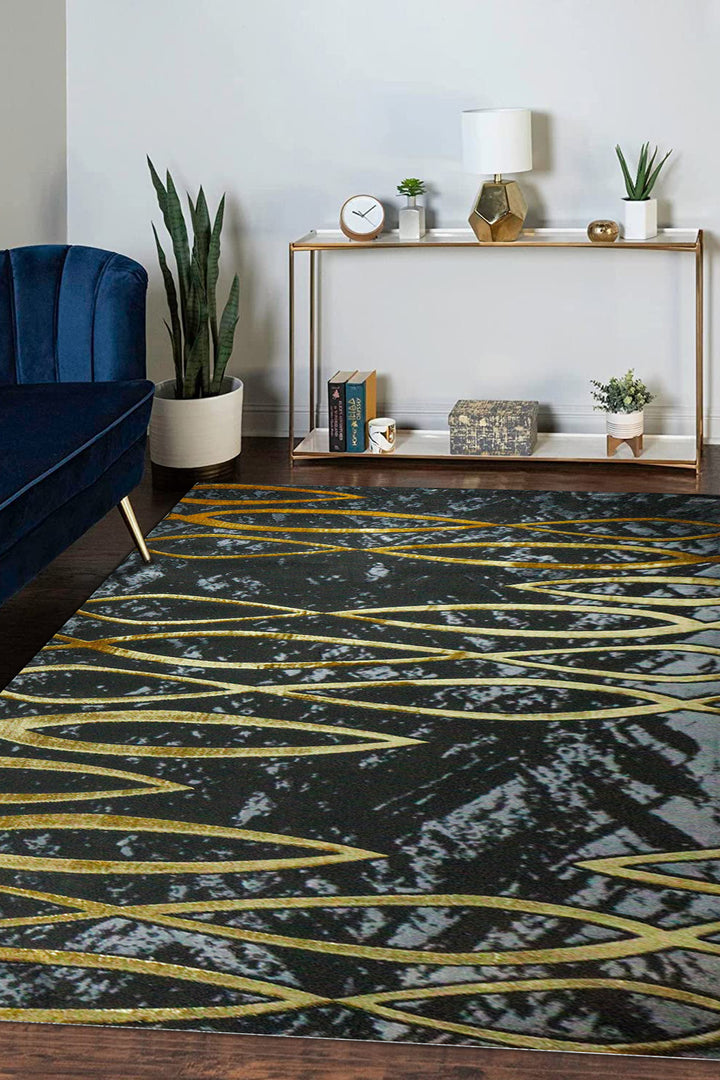 Turkish Shadows  Rug - 6.5 x 9.5 FT - Modern Abstract Design with Premium Features