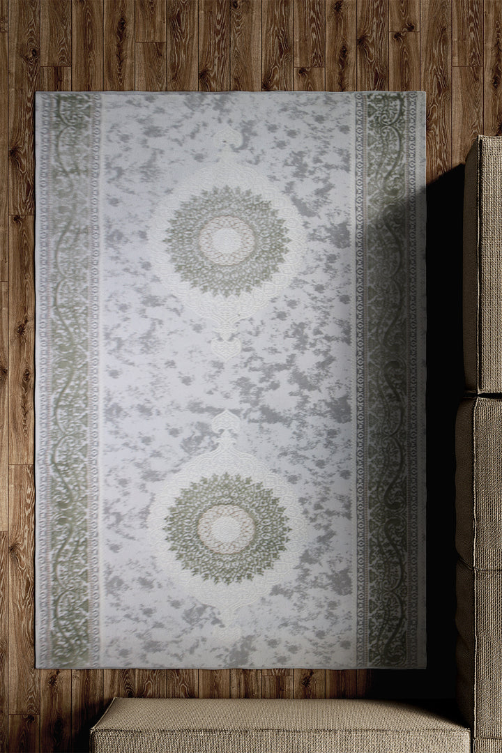 Turkish Modern  Festival Wd Rug  - 6.5 x 9.8 FT - Cream -  Luxurious Woven Masterpiece 50% Off!