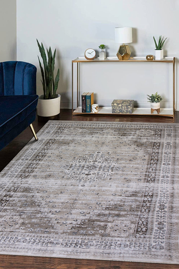 <p>Turkish Modern <strong>Elements Rug</strong>  - Brown - 6.5 x 9.8 FT</p>