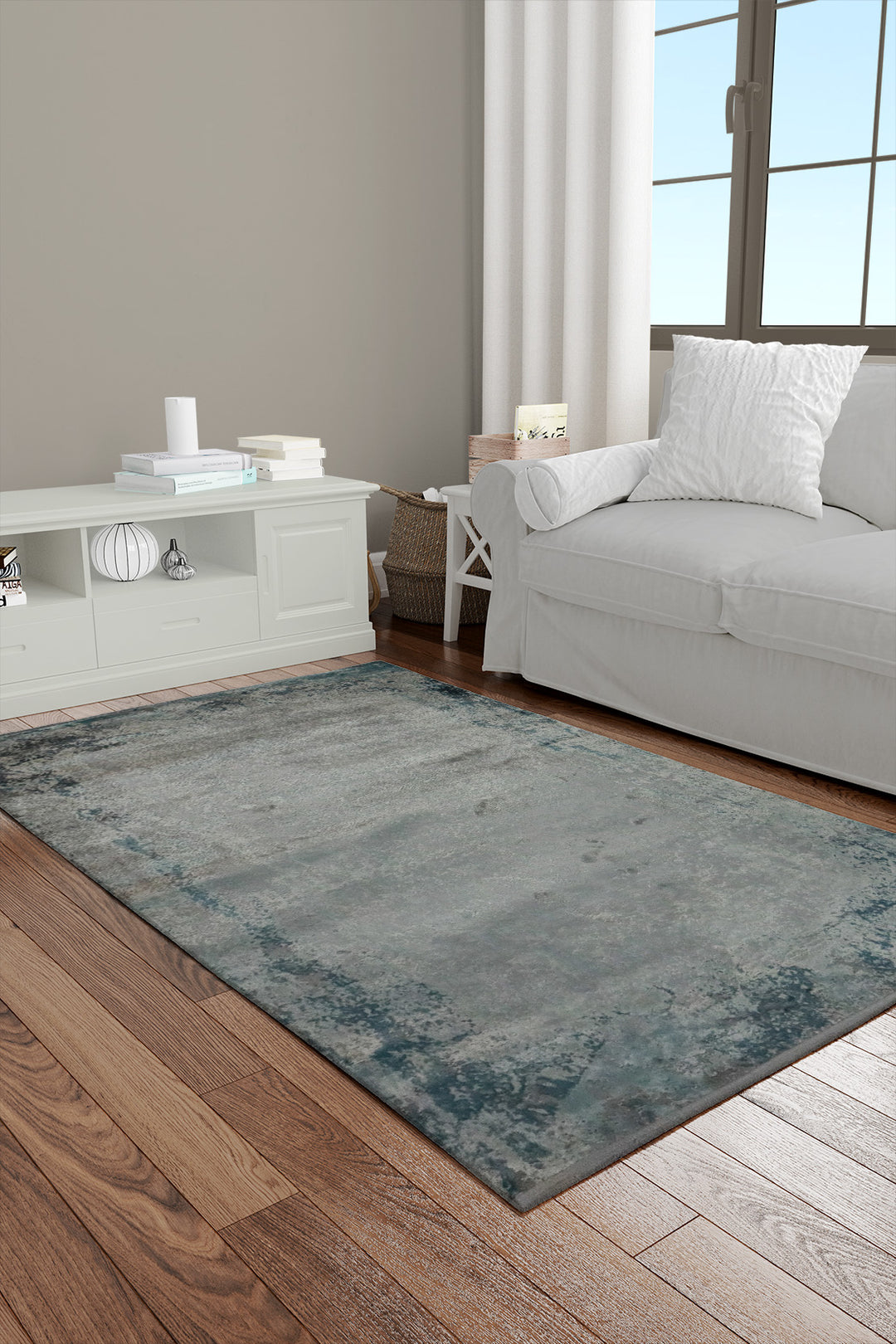 Turkish Premium  Voyage Rug - Gray - 3.9 x 5.9 FT - Superior Comfort Elegant and Luxary Style Accent