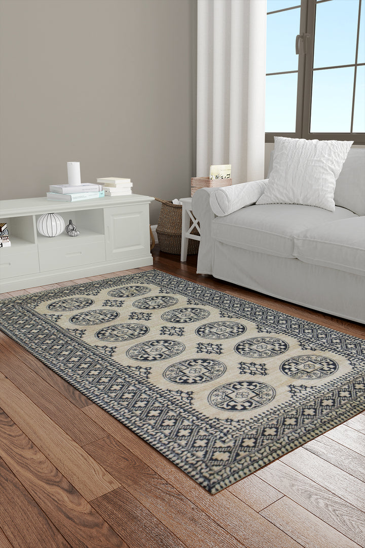 Turkish Modern  Festival Wd Rug  - 3.2 x 6.5 FT - Beige -  Luxurious Woven Masterpiece 50% Off!