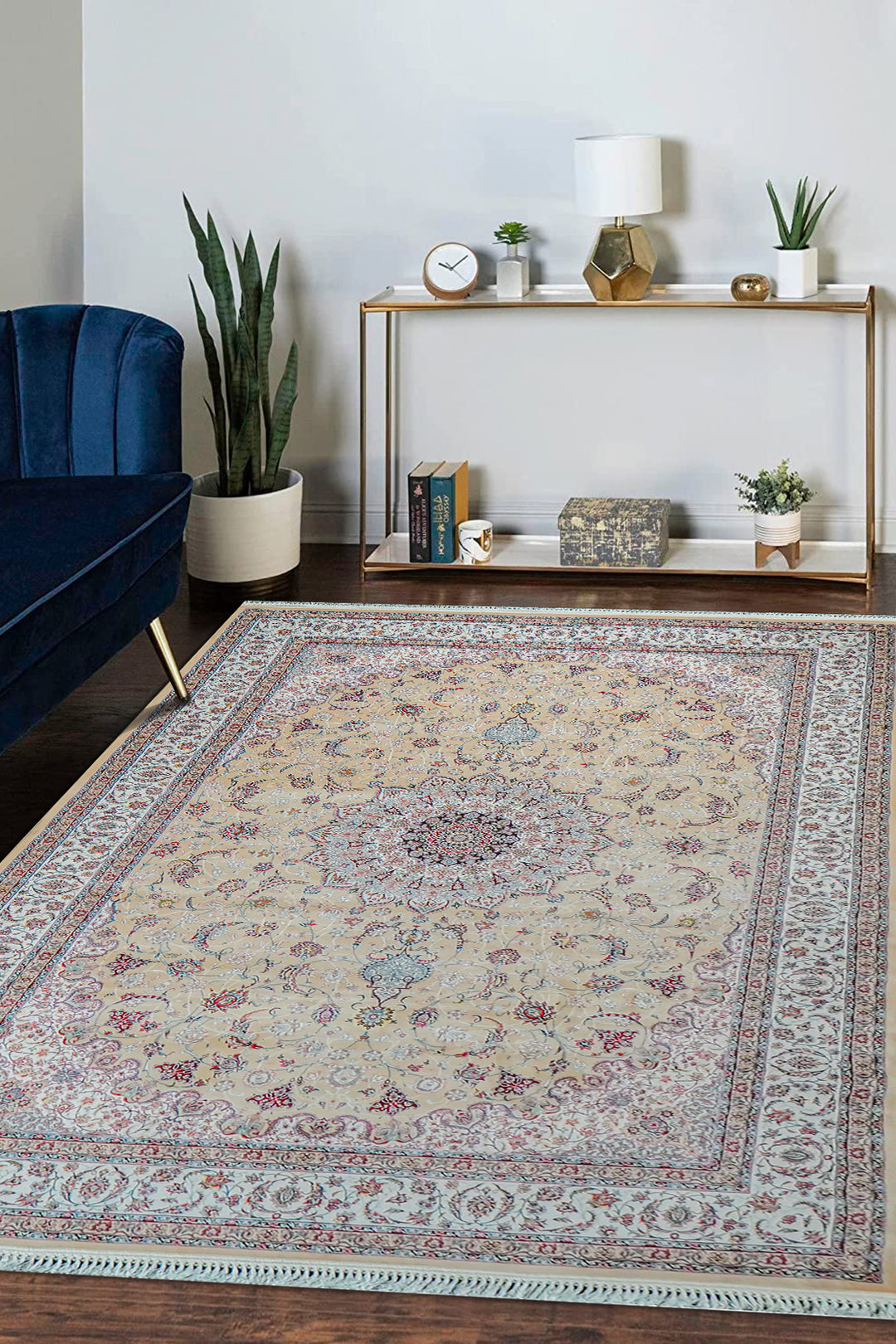 Premium Authentic Persian Rug 1200 Reeds - Beige
