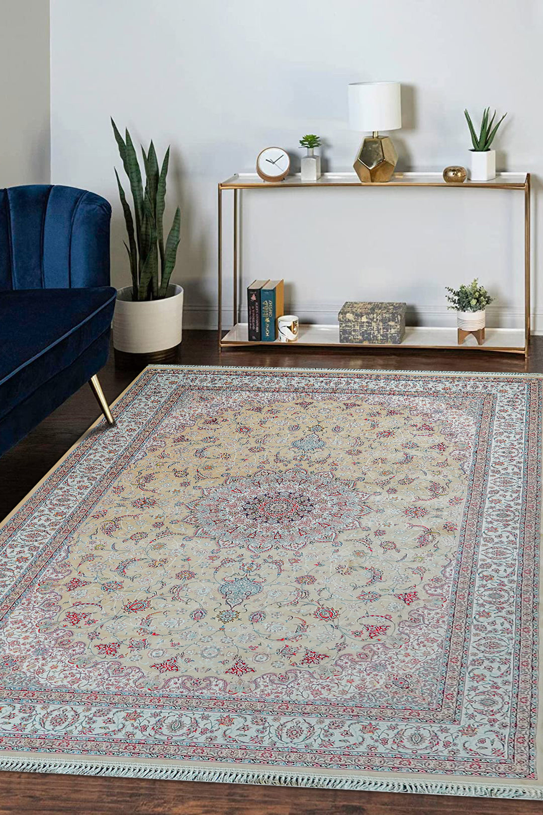 Premium Authentic Persian Rug 1200 Reeds - Beige