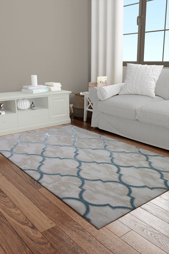 Turkish Modern Festival - 3.9 x 5.6 FT - Beige - Superior Comfort, Modern Style Accent Rugs