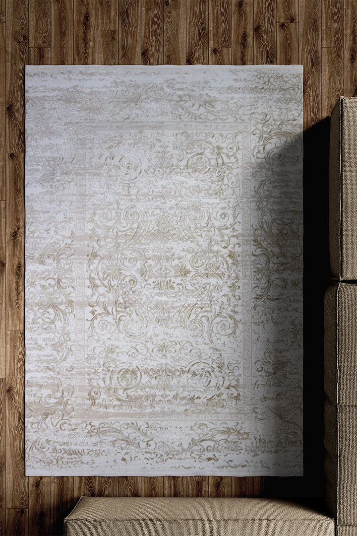 Turkish Modern Festival 1 Rug - 5.2 x 7.5 Ft - Cream - Superior Comfort, Modern Style Accent Rugs