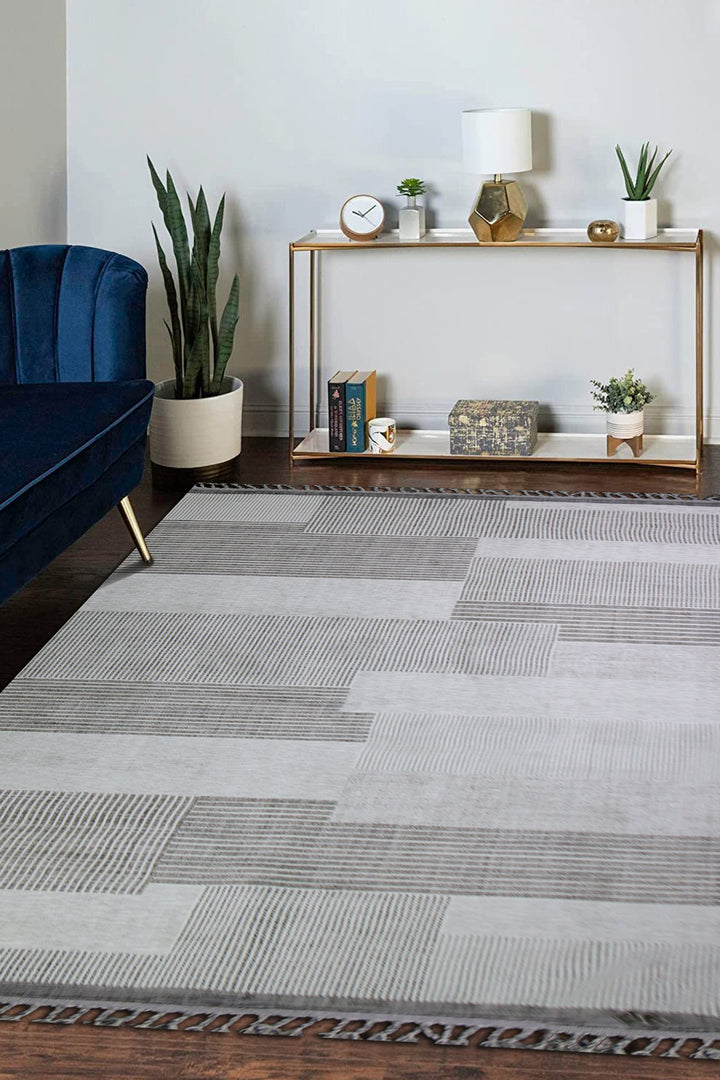 Turkish Modern  Festival Wd Rug  - 6.5 x 9.5 FT - Beige -  Luxurious Woven Masterpiece 50% Off!
