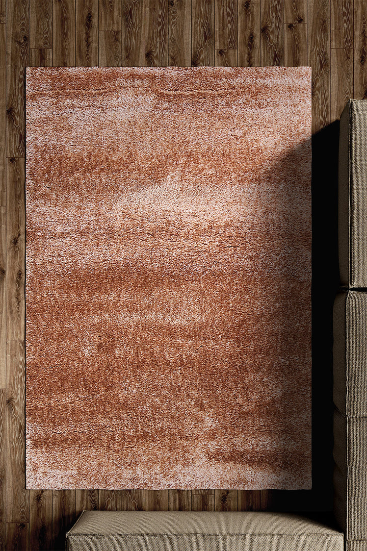 Turkish Shaggy California Rug - 4.9 x 7.4 FT - Brown - Fluffy and Durable Floor Rug