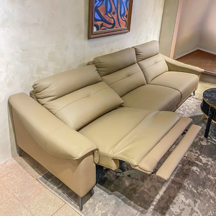 Imported Real Leather Recliner Sofa, Model No. 6075