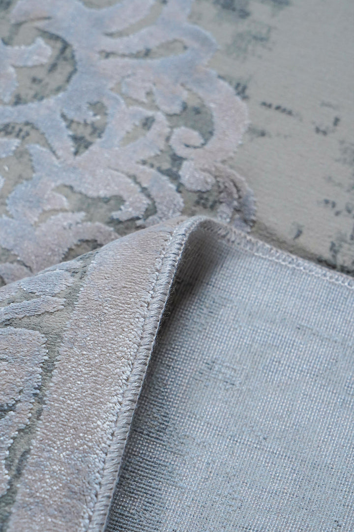 Turkish Modern <strong>Sunrise</strong> Rug - Cream Gray