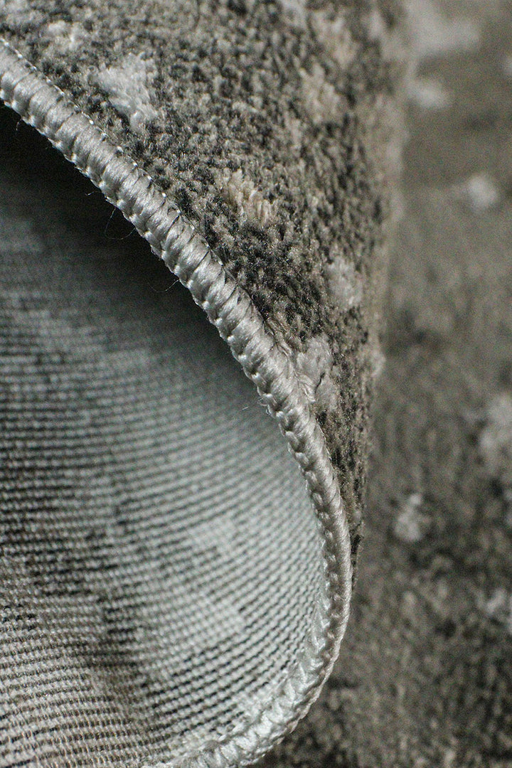 Turkish Modern Festival-1 Rug - 6.5 x 12.7 FT - Gray - Sleek and Minimalist for Chic Interiors