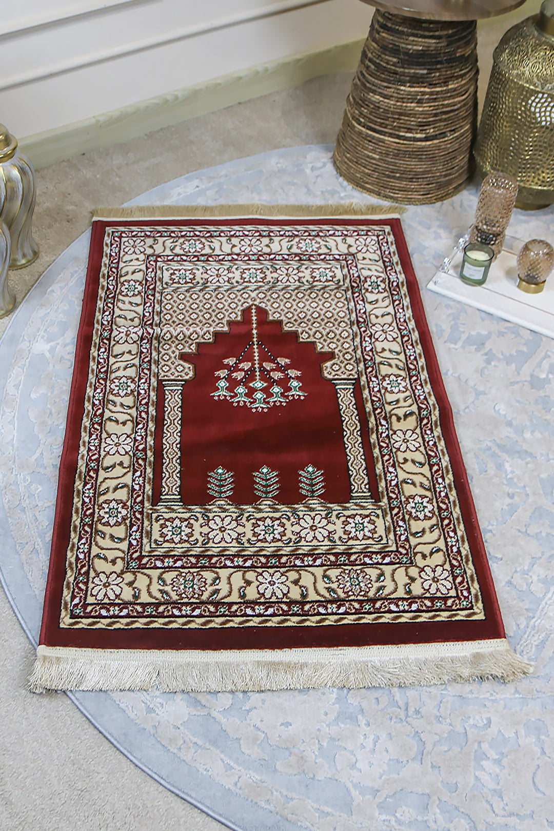 Ishraq Janamaz D. Red and Beige