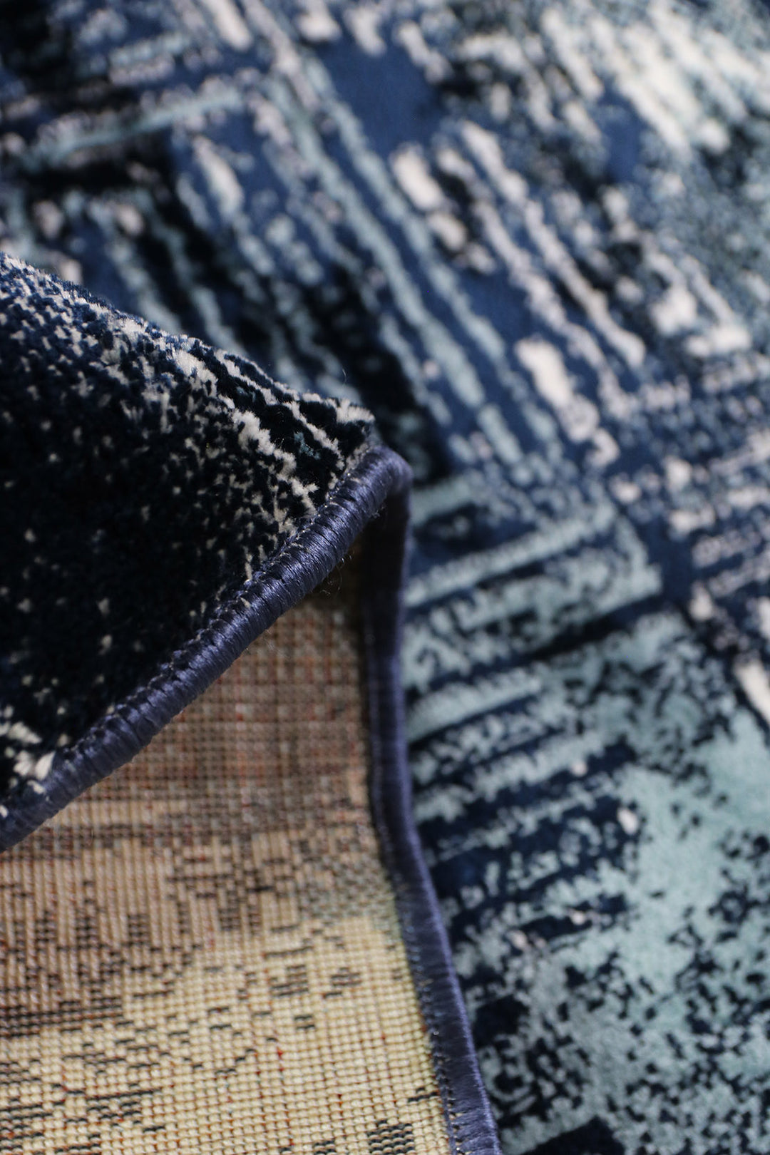 Alpine Rug  (U510A) PL166 NAVY - 3.25 x 5.5 FT - Soft, Durable, and Easy to Clean