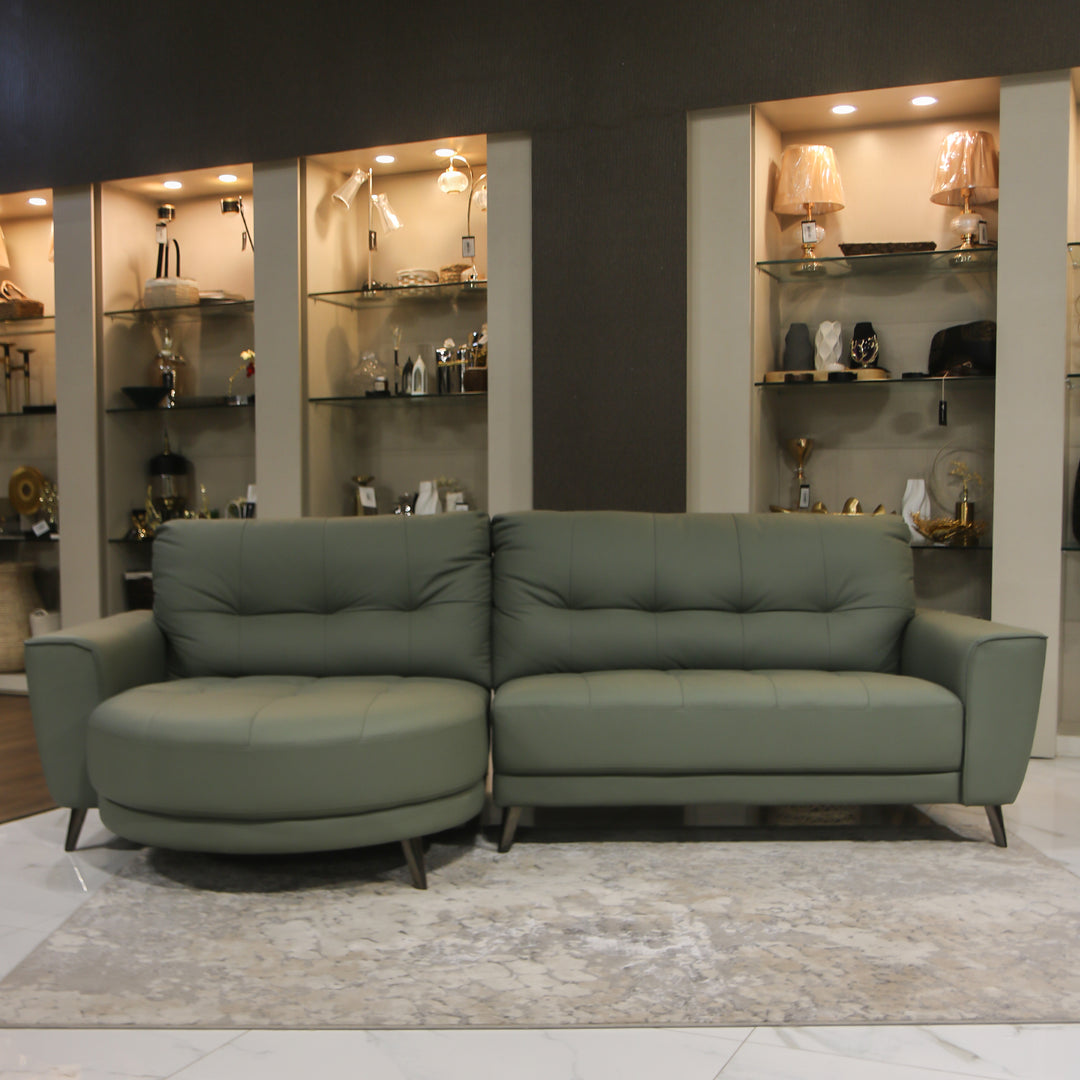 Imported Leather Sofa, Model ZM936