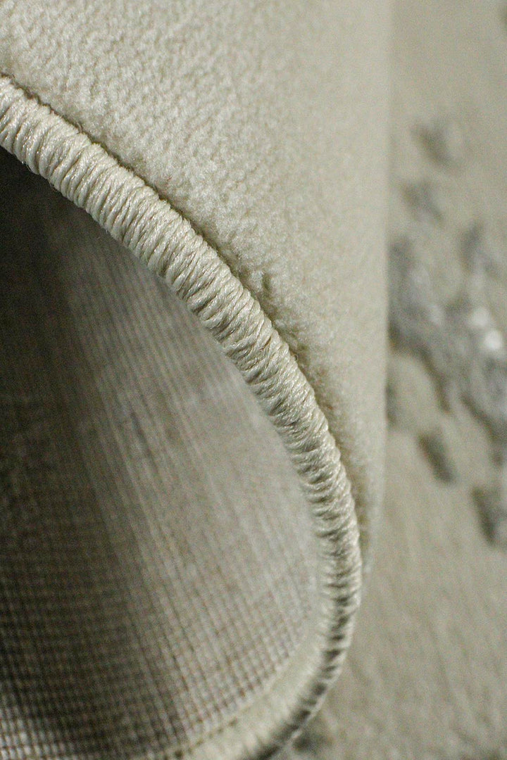 Turkish Anatolia Rug - 6.5 x 9.5 FT - Cream - Sleek and Minimalist for Chic Interiors