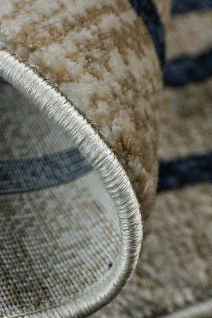 Turkish Modern Festival 1 - 5.2 x 7.5 FT - White and Blue - Sleek and Minimalist for Chic Interiors