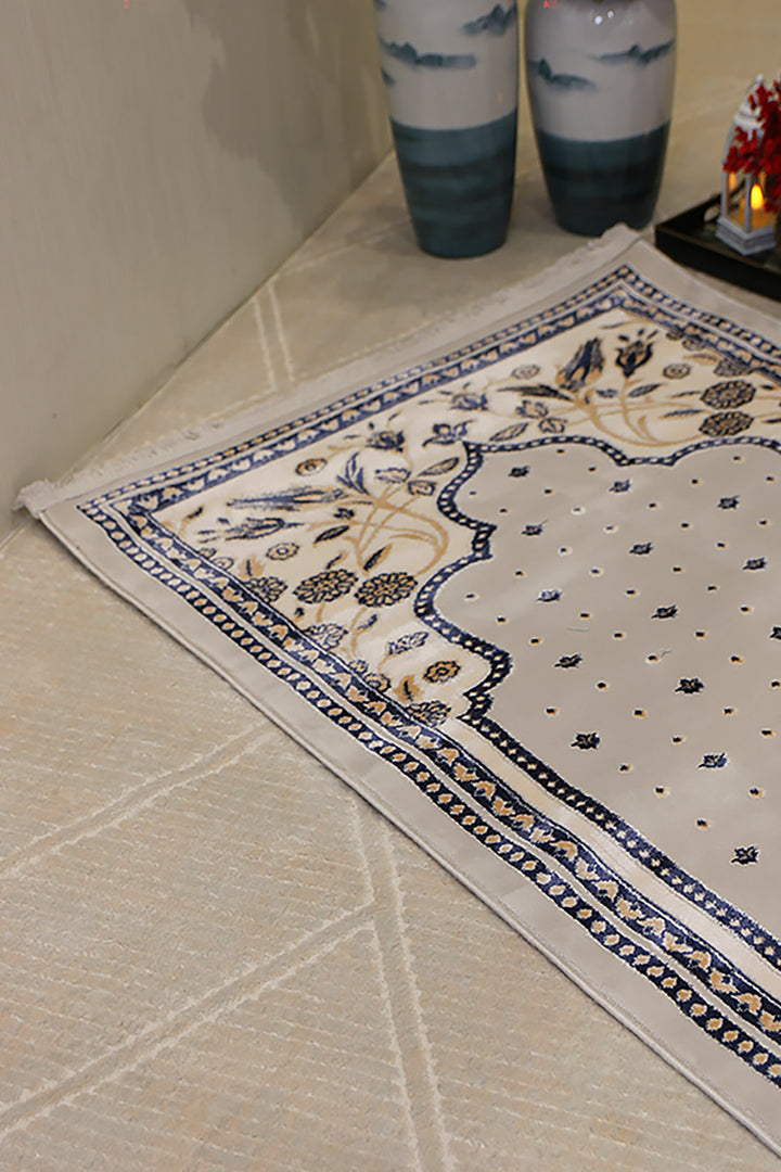 Turkish Bamboo Sajjadeh  Janamaz - 2.6 x 3.9 FT - Gray