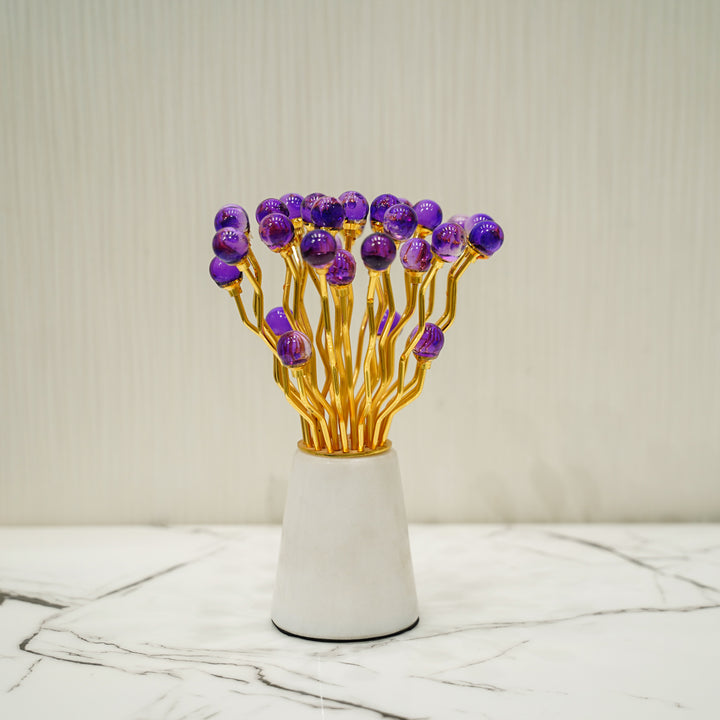 Luxury Purple Crystal Decorative Vase