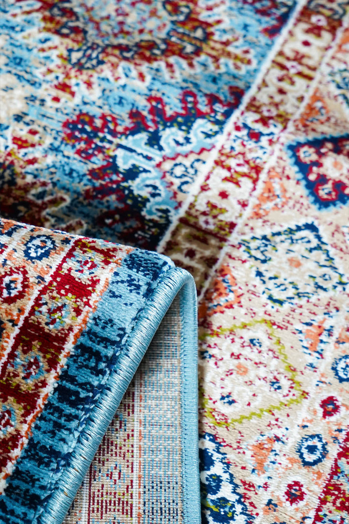 VK-Garnet Rug - Blue - Soft, Durable, and Easy to Clean