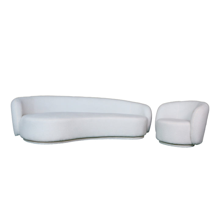 Modern Boucle ARC Sofa, Comfy Couch for Living Room Home Office