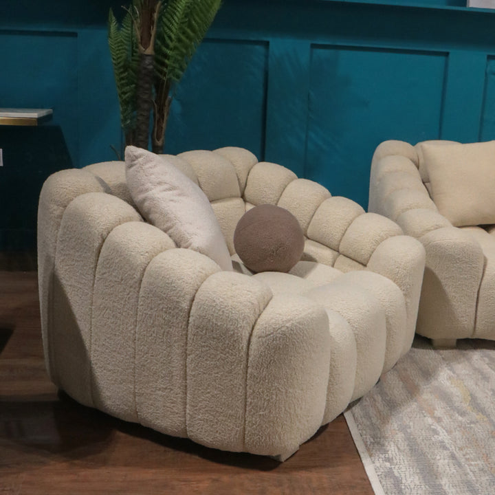 Modern Teddy Sofa with Soft Boucle Fabric
