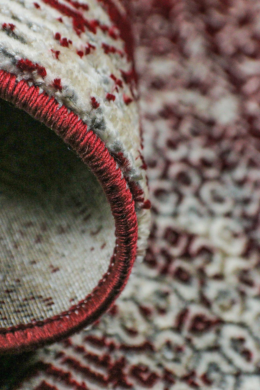 Turkish Matrix Rug - 3.9 x 5.5 FT - Red - Contemporary Abstract Elegance with Premium Quality