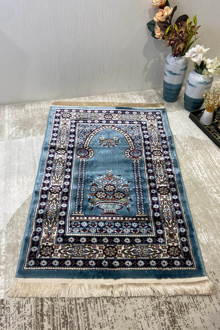 Garnet Prayer Mat- Blue-Soft, Durable, and Easy to Clean