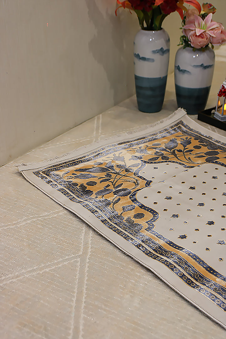 Turkish Bamboo Sajjadeh  Janamaz - 2.6 x 3.9 FT - L Gray