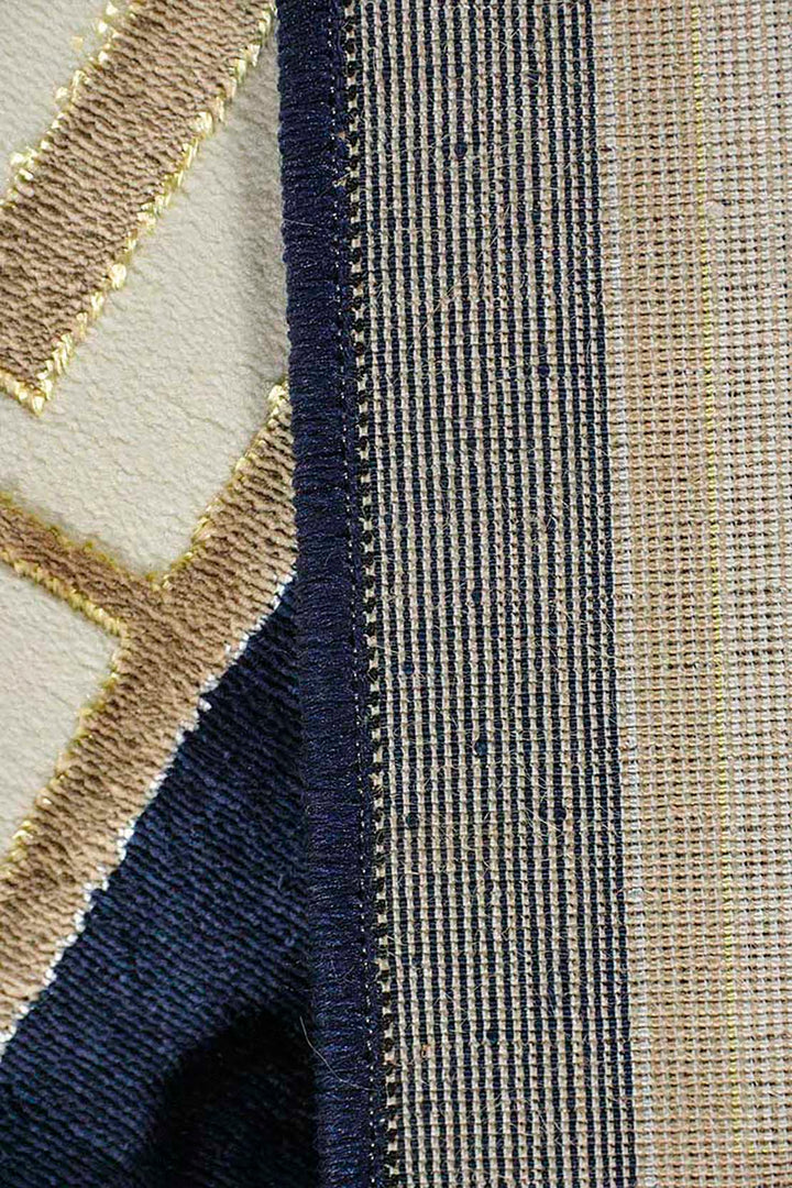 Turkish Modern Treasure Rug - 6.5 x 9.5 FT - Navy - Sleek and Minimalist for Chic Interiors