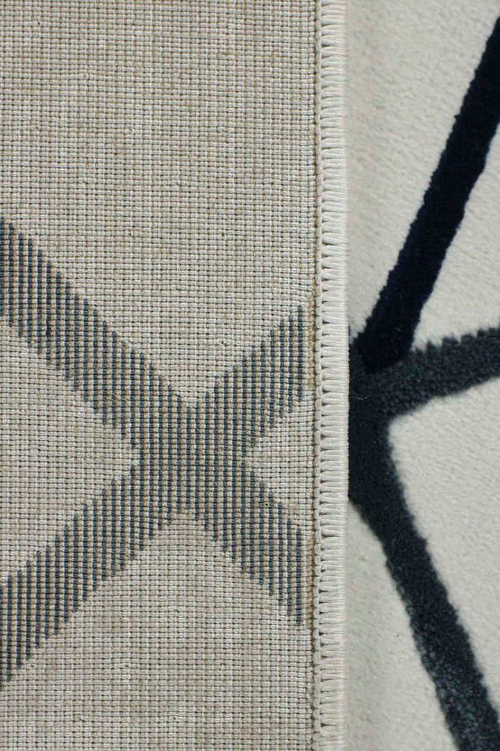 Turkish Modern  Festival WD Rug - Blue and White - 5.2 x 7.2 FT - Superior Comfort, Modern Style Accent Rug