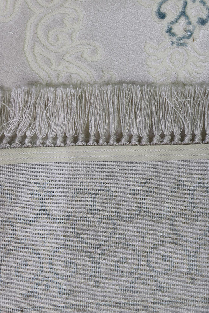 Turkish Modern  Festival Wd Rug  - 3.2 x 9 FT - Cream -  Luxurious Woven Masterpiece 50% Off!