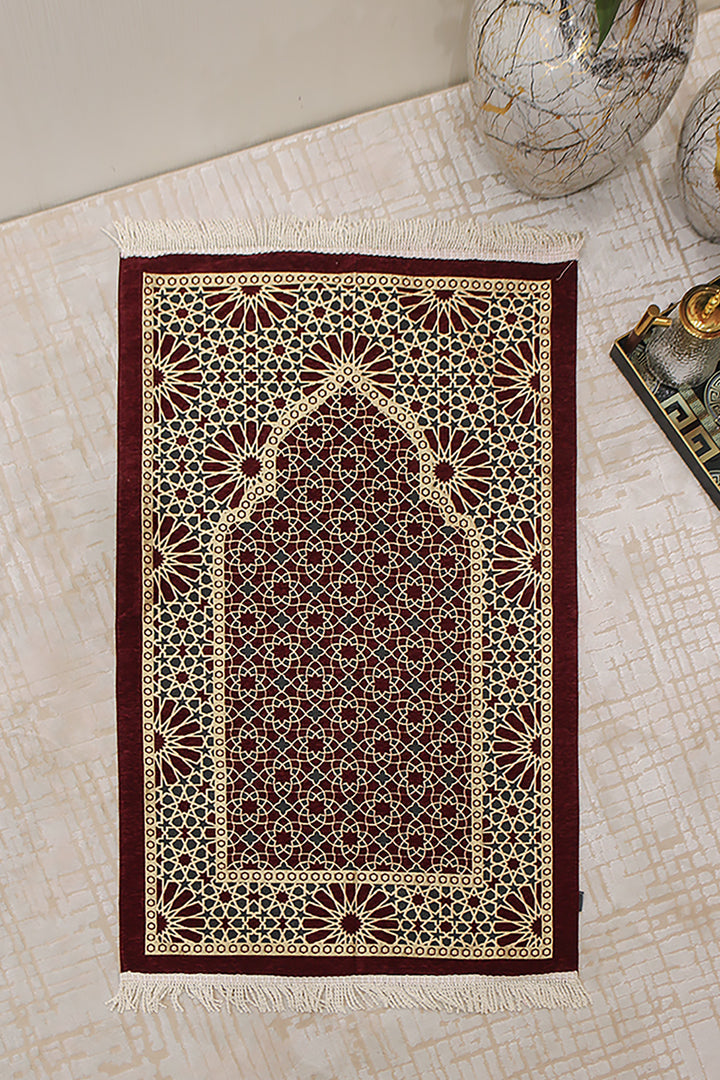 Ultra Janamaz - Foldable Travel Prayer Mat - Maroon