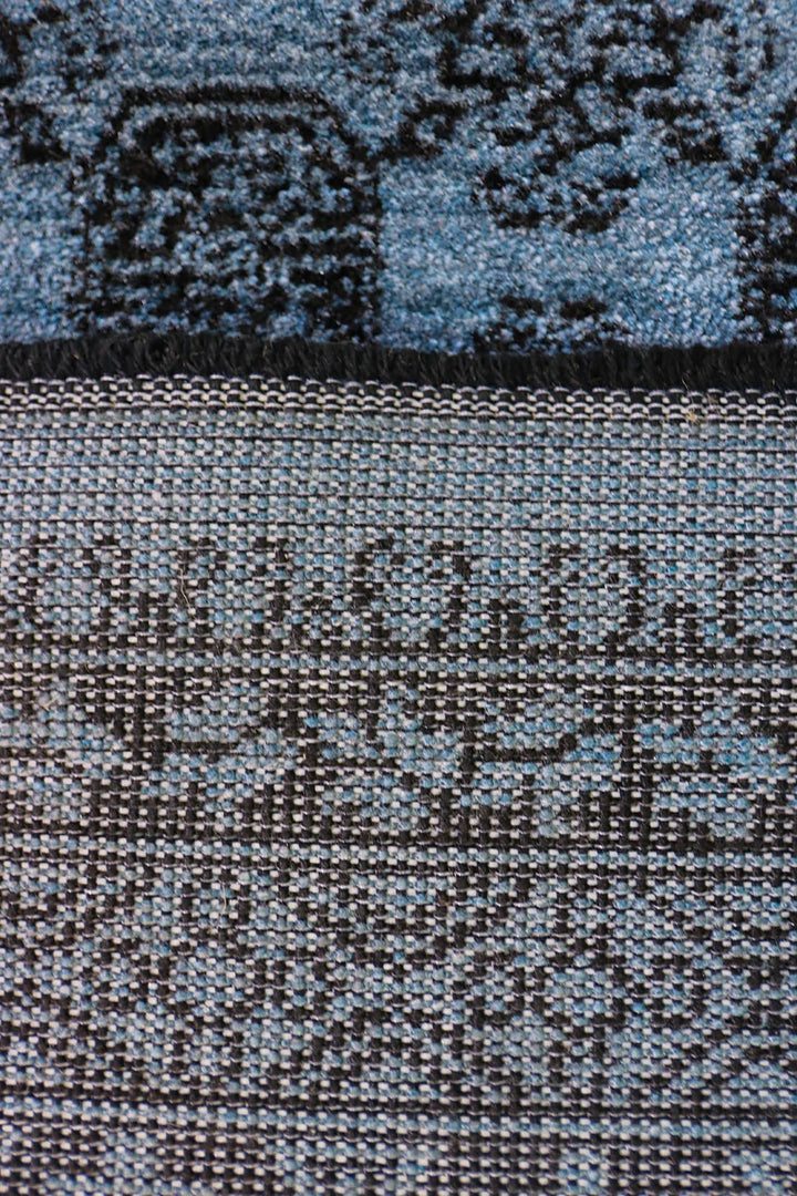 Turkish Modern  Festival Wd Rug  - 2.6 x 8.2 FT - Blue -  Luxurious Woven Masterpiece 50% Off!