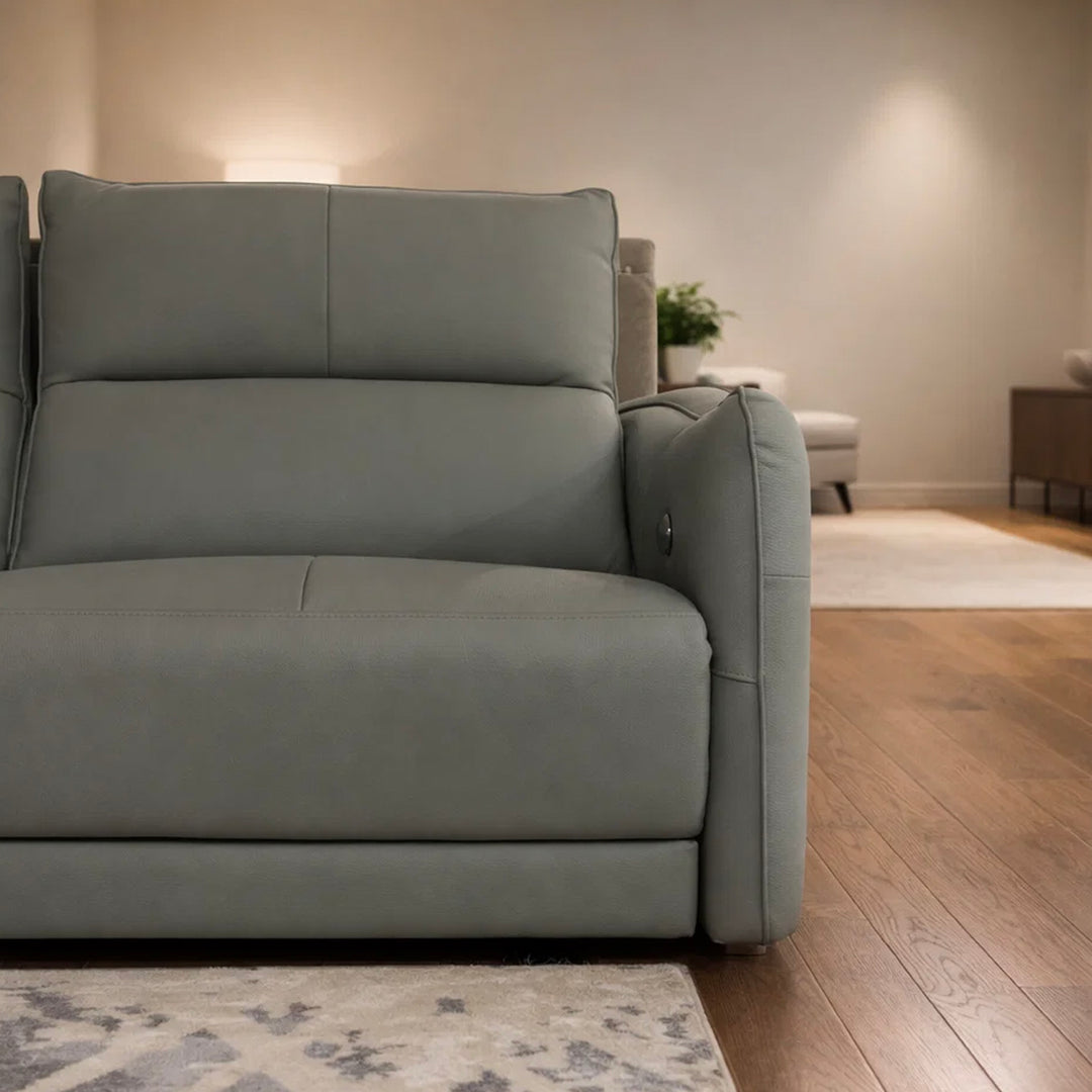 Imported Leather Recliner Sofa  , Model 6056