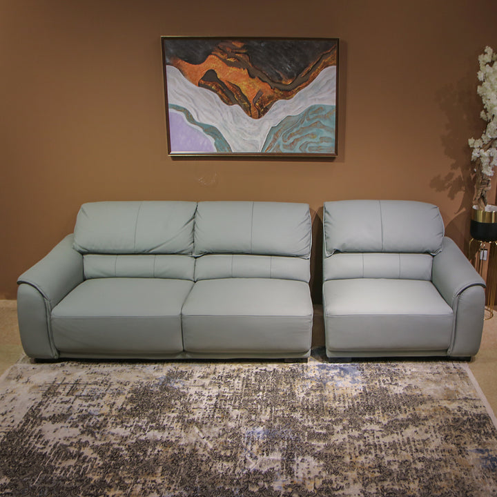 Imported Real Leather Sofa, Model No. 6080