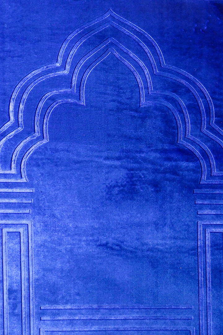 Comfort Janamaz - Premium Velvet Quilted Prayer Mat - Navy