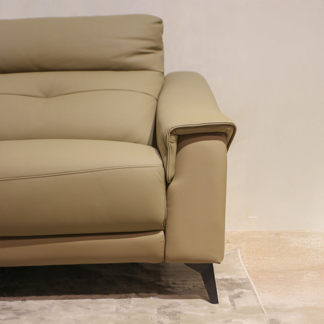 Imported Real Leather Recliner Sofa, Model No. 6075