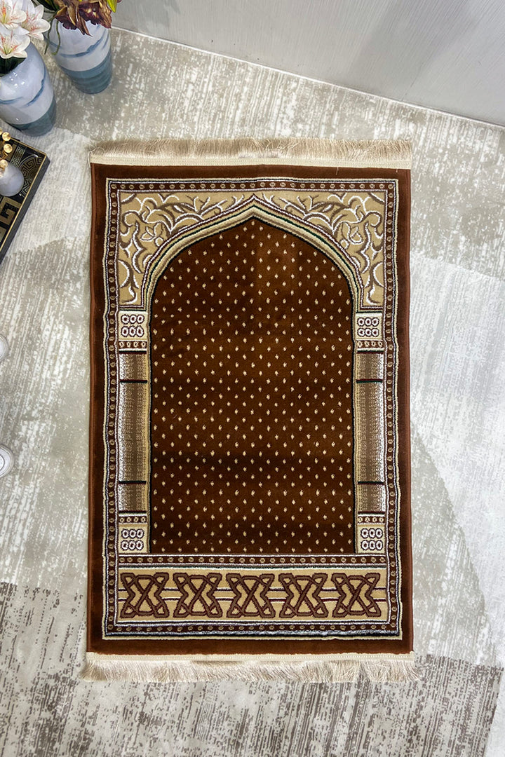 Ishraq Janamaz Beige and Brown