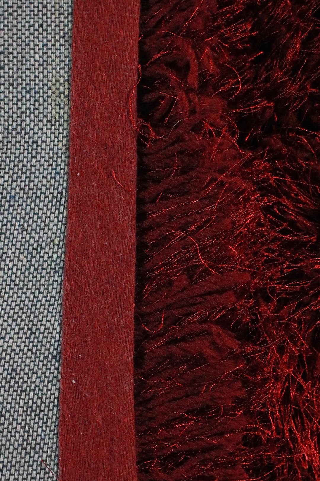 Turkish Plush and Soft  Heaven Shaggy Rug - Maroon - 4.9 x 7.2 FT - Fluffy Furry Floor Decor Rug Heaven Shaggy