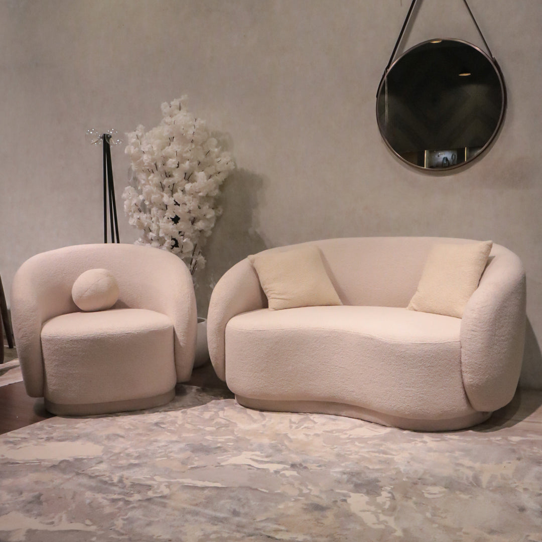 Modern Cloud Couch with Soft Boucle Upholstered, (2+1+1) Seaters Comfy Couch for Living Room Home Office