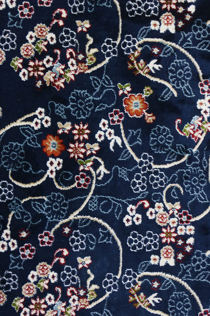 Crystal Rug (U251A)  NAVY - 3.25 x 5.5 FT - Soft, Durable, and Easy to Clean