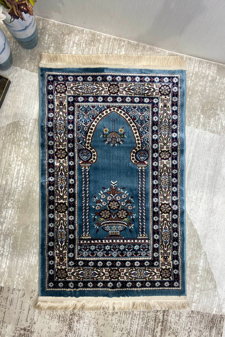 Garnet Prayer Mat- Blue-Soft, Durable, and Easy to Clean