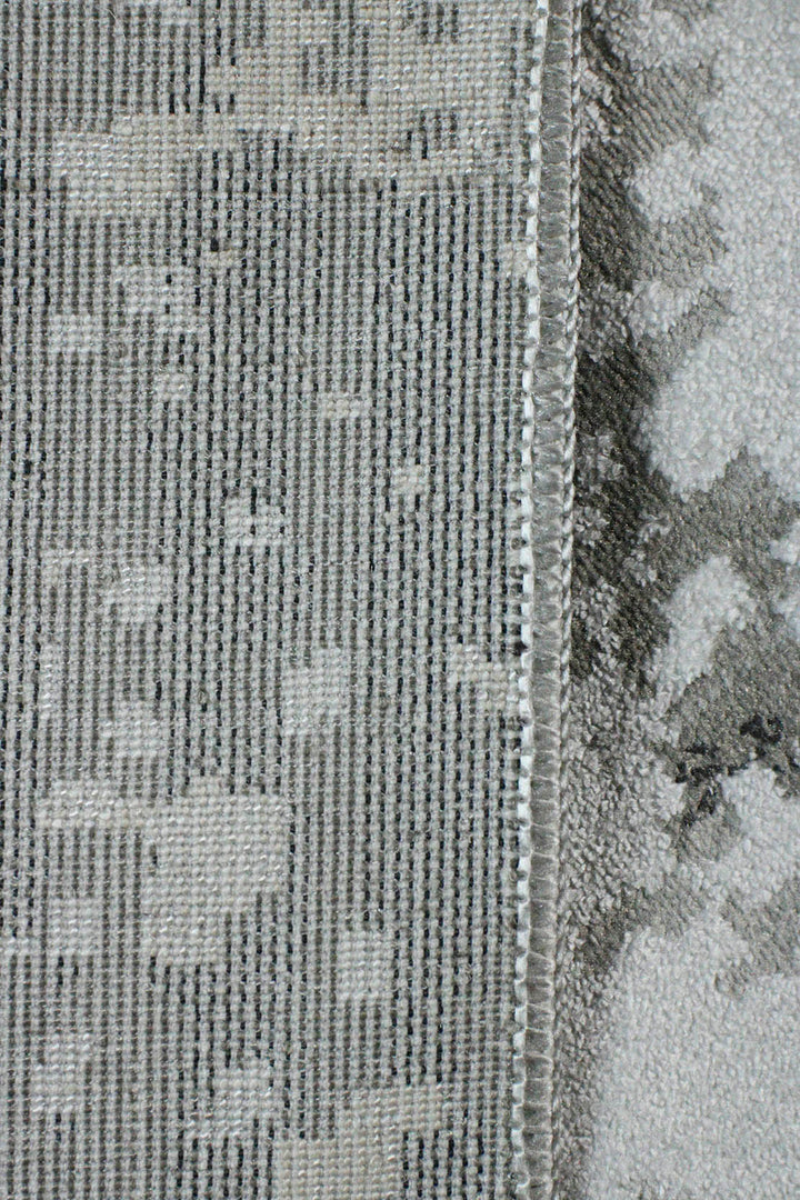 Turkish Modern Festival-1 Rug - 6.5 x 12.7 FT - Gray - Sleek and Minimalist for Chic Interiors