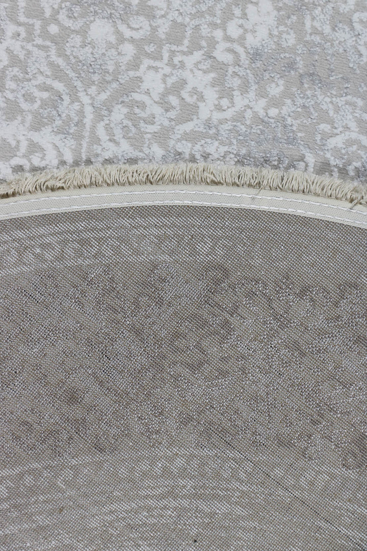 Turkish Modern Festival WD Oval Rug - 5.2 x 7.5 FT - White - Luxurious Woven Masterpiece 50% Off!