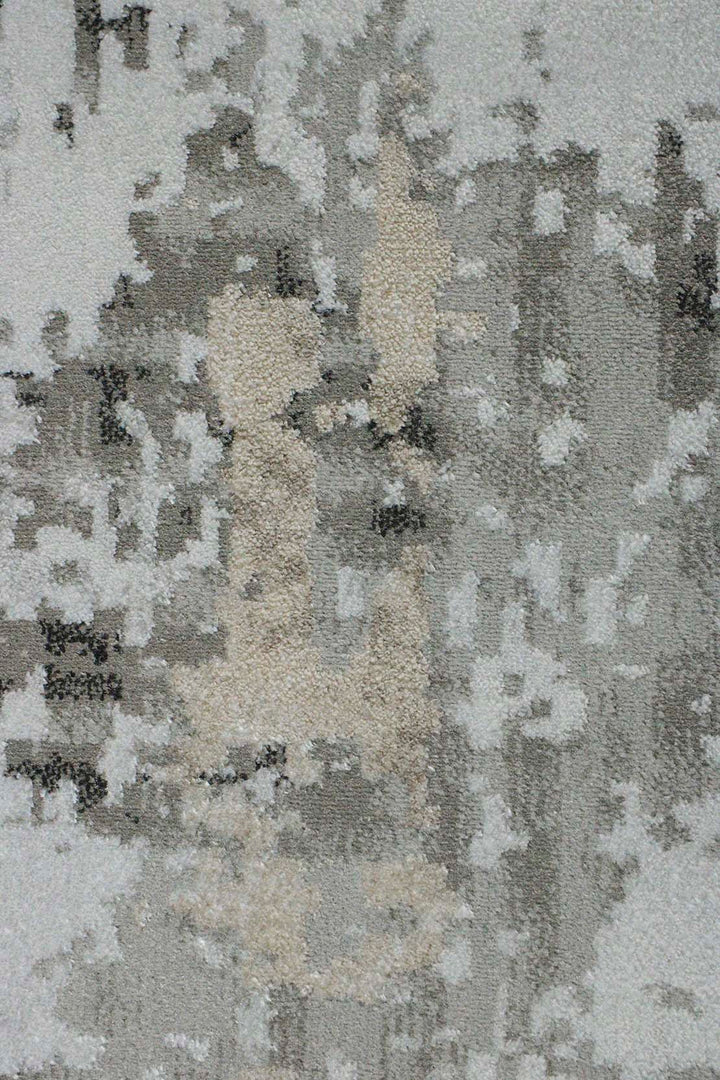 Turkish Modern Festival-1 Rug - 6.5 x 12.7 FT - Gray - Sleek and Minimalist for Chic Interiors