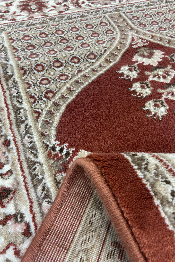 Turkish Style Acrylic Sajjadeh Prayers Mat-Red-Soft, Durable, and Easy to Clean